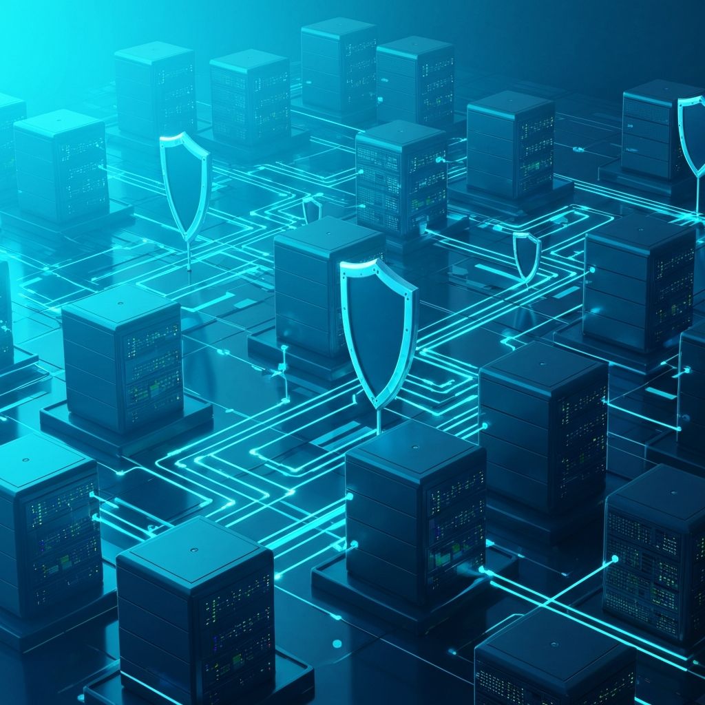 Secure cloud infrastructure visualization with interconnected servers